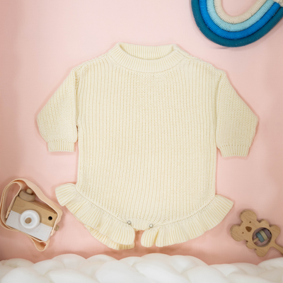 Ruffle Baby Knit Rompers