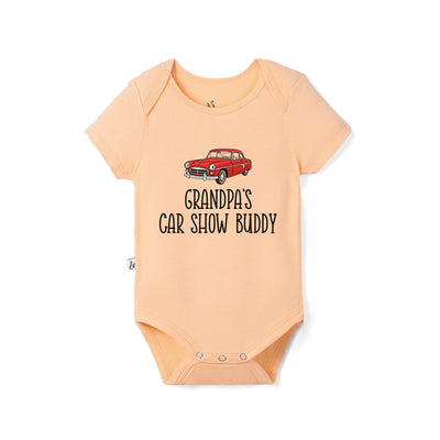 Grandpa's Car Show Buddy Bamboo Baby Onesie