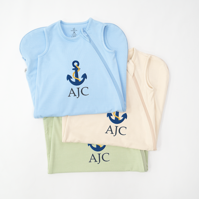 Embroidery Boat Anchor Baby Sleep Sack - Personalized Monogram