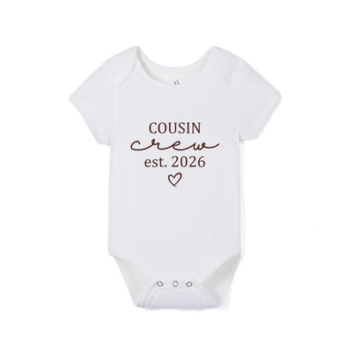 Custom Cousin Crew Est Year Bamboo Baby Bodysuit