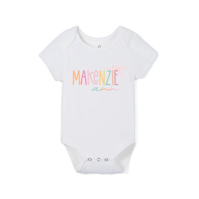 Custom Colorful Doodle Name Baby Onesie