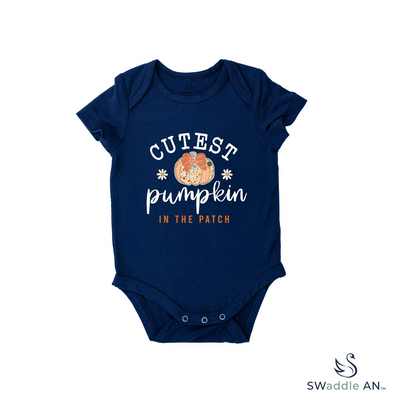 'Cutest Pumpkin in the Patch' Baby Bodysuit | Fall & Halloween Onesie SwaddleAn