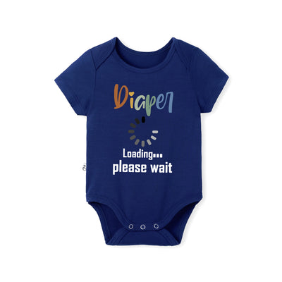 Diaper Loading Please Wait Baby Bamboo Onesie