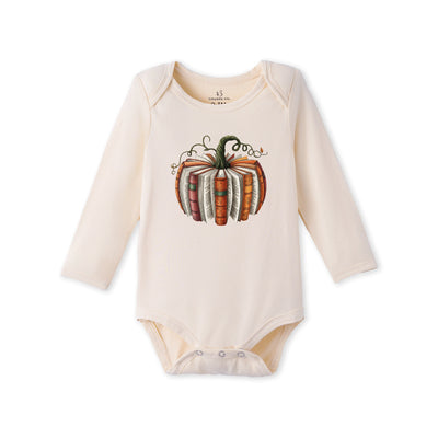 Pumpkin Book Bamboo Baby Onesie