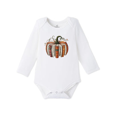 Pumpkin Book Bamboo Baby Onesie