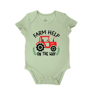'Farm help on the way' Bodysuit | Funny Baby Onesie - SwaddleAn