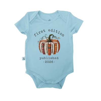 First Edition Est 2026 Bodysuit | Book Lover Bamboo Onesie SwaddleAn