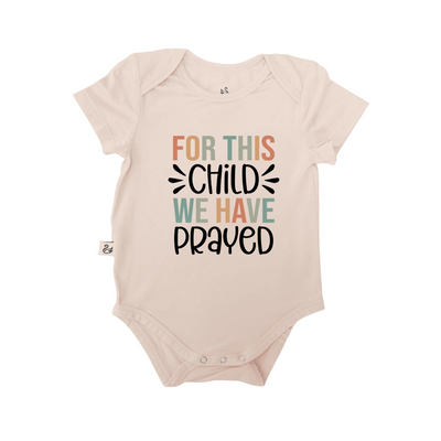 'For this child we have prayed' Bodysuit | Christian Baby Onesie SwaddleAn
