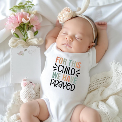 'For this child we have prayed' Bodysuit | Christian Baby Onesie SwaddleAn
