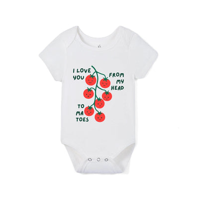 I love you from my head to ma toes Baby Bamboo Onesie