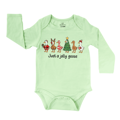 Just A Jolly Goose Christmas Baby Onesie SwaddleAn