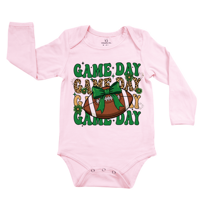 Coquette Football Game Day Baby Onesie SwaddleAn