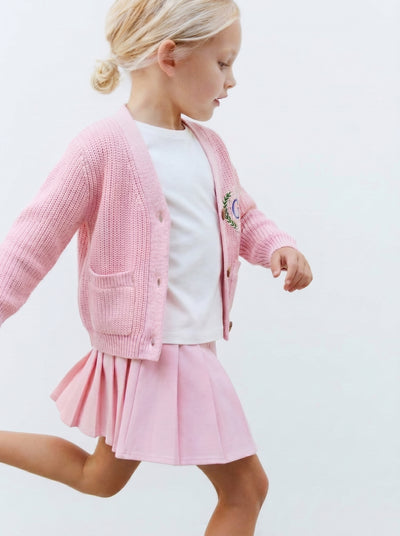 Embroidered Initial Golf Baby Cardigan