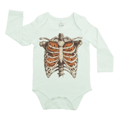 Ribcage Pumpkins Halloween Baby Onesie SwaddleAn