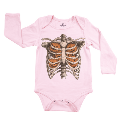 Ribcage Pumpkins Halloween Baby Onesie SwaddleAn