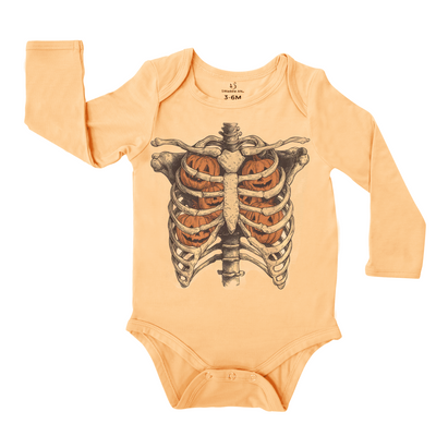 Ribcage Pumpkins Halloween Baby Onesie SwaddleAn