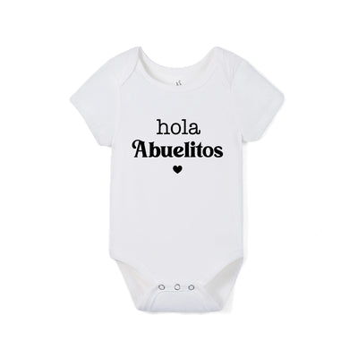 Custom "Hola Abuelitos" Bamboo Bodysuit