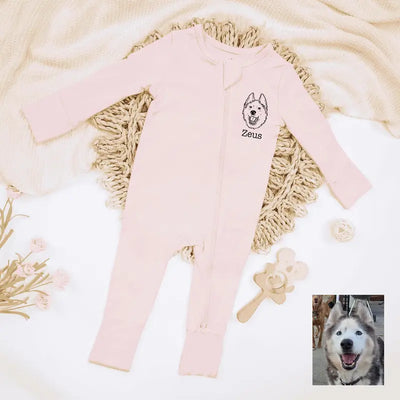 Custom Printed Pet Portrait Baby Pajamas
