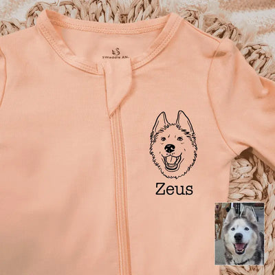 Custom Printed Pet Portrait Baby Pajamas