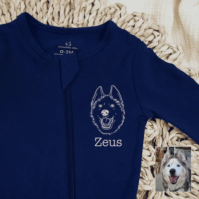 Custom Printed Pet Portrait Baby Pajamas