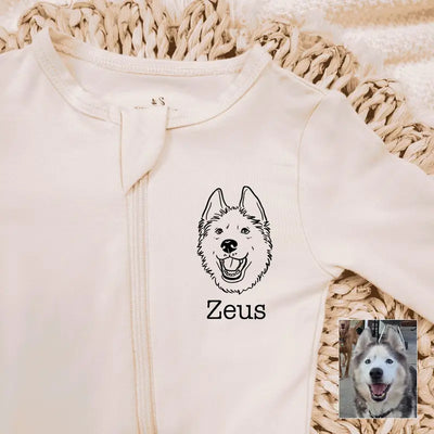 Custom Printed Pet Portrait Baby Pajamas