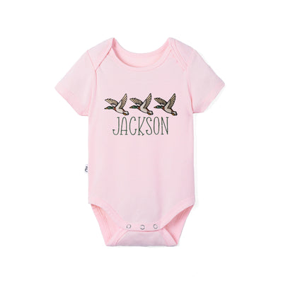 Custom Mallard Duck Embroidered Bamboo Baby Bodysuit