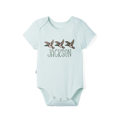 Custom Mallard Duck Embroidered Bamboo Baby Bodysuit