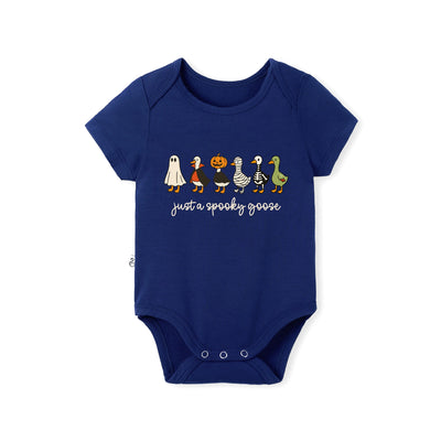 "Just A Spooky Goose" Halloween Bamboo Baby Bodysuit