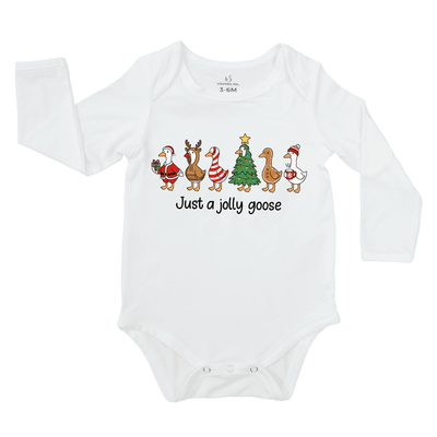 Just A Jolly Goose Christmas Baby Onesie SwaddleAn