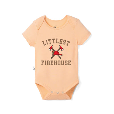 Little Firehouse Firefighter Baby Bamboo Onesie