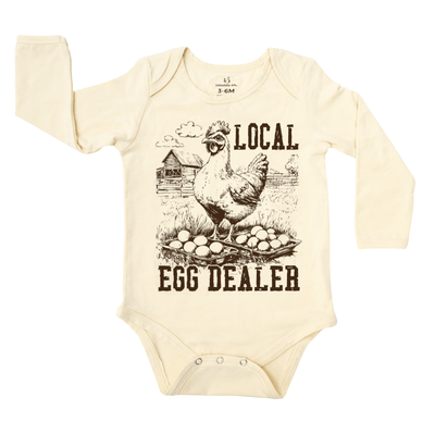 Local Egg Dealer Baby Onesie, Chicken Lover Bodysuit SwaddleAn