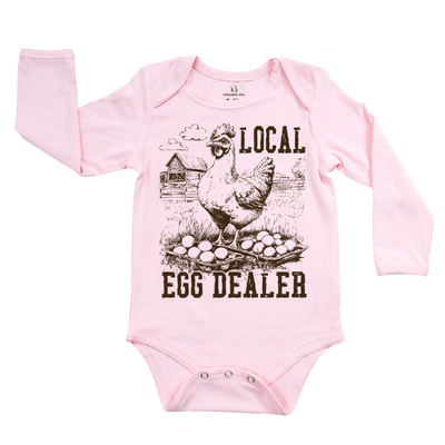 Local Egg Dealer Baby Onesie, Chicken Lover Bodysuit SwaddleAn