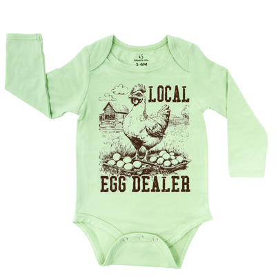 Local Egg Dealer Baby Onesie, Chicken Lover Bodysuit SwaddleAn