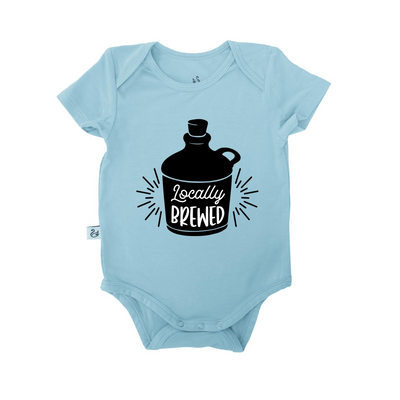 'Locally Brewed' Bodysuit | Funny Beer Baby Onesie SwaddleAn