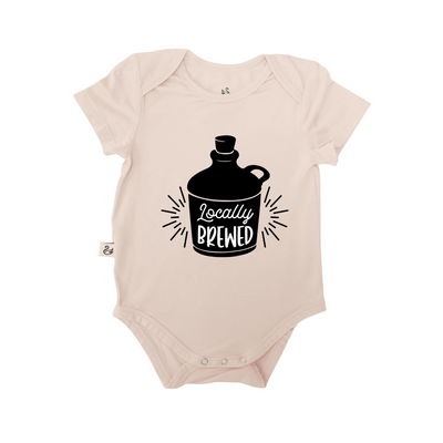 'Locally Brewed' Bodysuit | Funny Beer Baby Onesie SwaddleAn