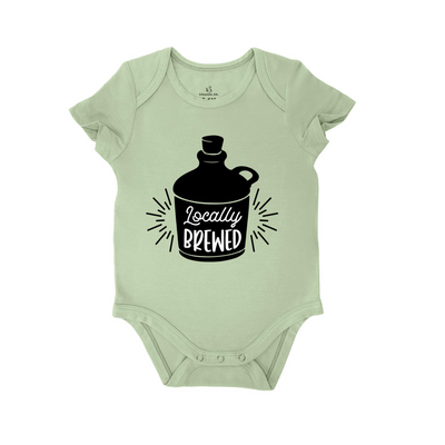 'Locally Brewed' Bodysuit | Funny Beer Baby Onesie SwaddleAn