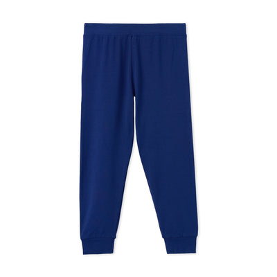 Blue sweatpants on a white background