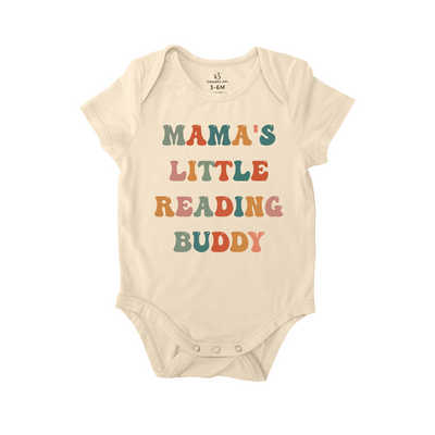 Mama's Reading Buddy Onesie, Book Lover Baby Bodysuit