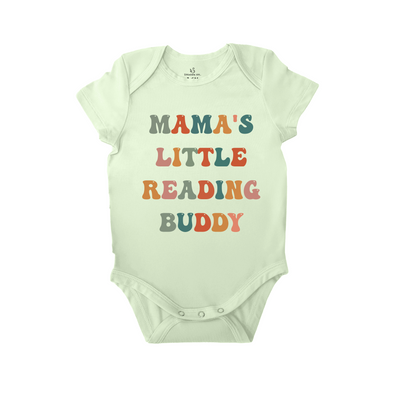 'Mama's Reading Buddy' Bodysuit, Book Lover Baby Onesie SwaddleAn
