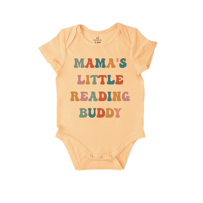 'Mama's Reading Buddy' Bodysuit, Book Lover Baby Onesie SwaddleAn