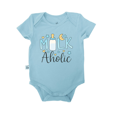 Milkaholic Bamboo Bodysuit | Funny Baby Onesie SwaddleAn