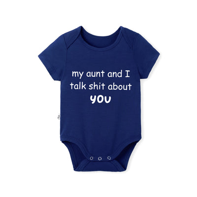 My Mom and I Talk Sh*t About You Bamboo Baby Onesie