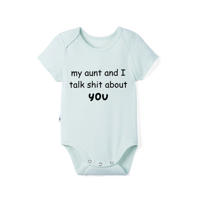 My Mom and I Talk Sh*t About You Bamboo Baby Onesie