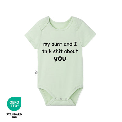 My Mom and I Talk Sh*t About You Bamboo Baby Onesie