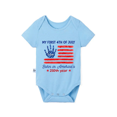 Custom 250th Anniversary Baby Name Bamboo Bodysuit