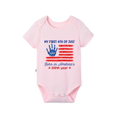 Custom 250th Anniversary Baby Name Bamboo Bodysuit