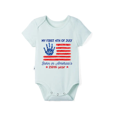 Custom 250th Anniversary Baby Name Bamboo Bodysuit