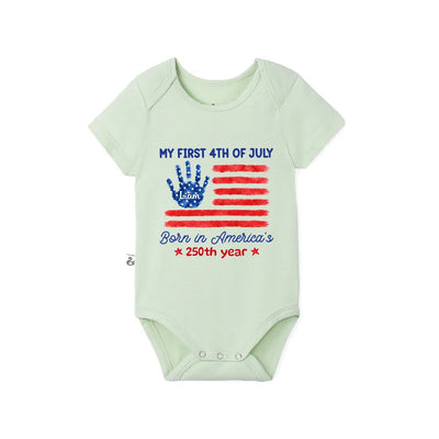 Custom 250th Anniversary Baby Name Bamboo Bodysuit