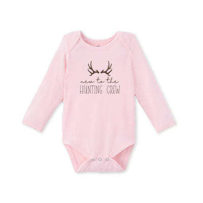 New To The Hunting Crew Embroidered Bamboo Bodysuit