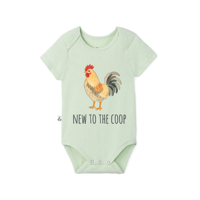 New To The Coop Bamboo Onesie